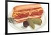 Hot Dog, Pickles, Olive-null-Framed Art Print