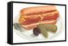 Hot Dog, Pickles, Olive-null-Framed Stretched Canvas