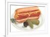 Hot Dog, Pickles, Olive-null-Framed Premium Giclee Print