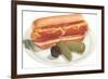 Hot Dog, Pickles, Olive-null-Framed Premium Giclee Print