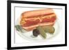 Hot Dog, Pickles, Olive-null-Framed Premium Giclee Print