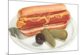 Hot Dog, Pickles, Olive-null-Mounted Premium Giclee Print