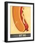 Hot Dog Simple Conceptual Poster Design-lukeruk-Framed Photographic Print