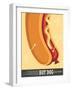 Hot Dog Simple Conceptual Poster Design-lukeruk-Framed Photographic Print