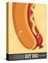 Hot Dog Simple Conceptual Poster Design-lukeruk-Stretched Canvas