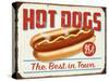 Hot Dogs Best in Town-Retroplanet-Stretched Canvas