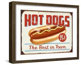 Hot Dogs Best in Town-Retroplanet-Framed Giclee Print