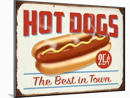 Hot Dogs Best in Town-Retroplanet-Mounted Giclee Print