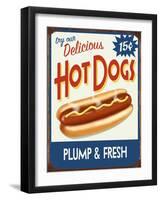 Hot Dogs Delicious-Retroplanet-Framed Giclee Print