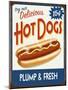 Hot Dogs Delicious-Retroplanet-Mounted Giclee Print
