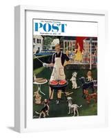 "Hot Dogs" Saturday Evening Post Cover, September 13, 1958-Ben Kimberly Prins-Framed Giclee Print