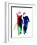 Hot Fuzz Watercolor-Lana Feldman-Framed Art Print