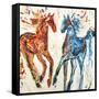 Hot Horse Cool Horse-Jodi Maas-Framed Stretched Canvas