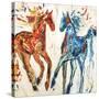 Hot Horse Cool Horse-Jodi Maas-Stretched Canvas