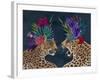 Hot House Leopards, Pair, Dark-Fab Funky-Framed Art Print