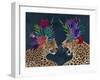 Hot House Leopards, Pair, Dark-Fab Funky-Framed Art Print