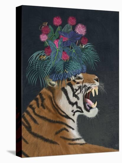 Hot House Tiger 1-Fab Funky-Stretched Canvas
