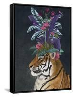 Hot House Tiger 2-Fab Funky-Framed Stretched Canvas