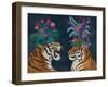 Hot House Tigers, Pair, Dark-Fab Funky-Framed Art Print