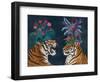 Hot House Tigers, Pair, Dark-Fab Funky-Framed Art Print