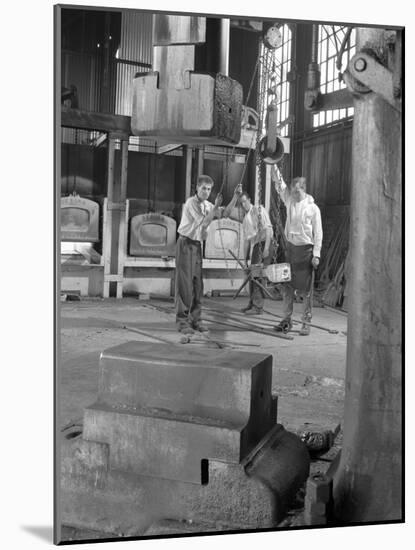 Hot Iron Ready for Forging, J Beardshaw and Sons, Sheffield, South Yorkshire, 1963-Michael Walters-Mounted Photographic Print