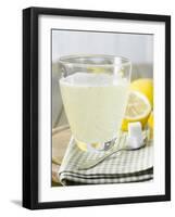 Hot Lemon with Sugar Cubes, Lemons in Background-Kai Schwabe-Framed Premium Photographic Print