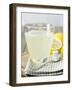 Hot Lemon with Sugar Cubes, Lemons in Background-Kai Schwabe-Framed Photographic Print