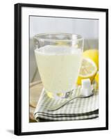 Hot Lemon with Sugar Cubes, Lemons in Background-Kai Schwabe-Framed Photographic Print