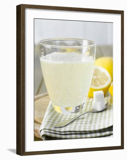 Hot Lemon with Sugar Cubes, Lemons in Background-Kai Schwabe-Framed Photographic Print