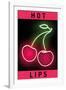 Hot Lips Cherries-Sam Kemp-Framed Giclee Print