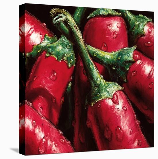 Hot Peppers-null-Stretched Canvas