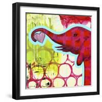 Hot Pink Elephant-Jennifer McCully-Framed Giclee Print