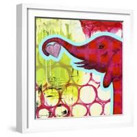 Hot Pink Elephant-Jennifer McCully-Framed Giclee Print