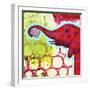 Hot Pink Elephant-Jennifer McCully-Framed Giclee Print