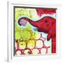 Hot Pink Elephant-Jennifer McCully-Framed Giclee Print