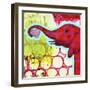 Hot Pink Elephant-Jennifer McCully-Framed Premium Giclee Print