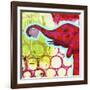 Hot Pink Elephant-Jennifer McCully-Framed Giclee Print