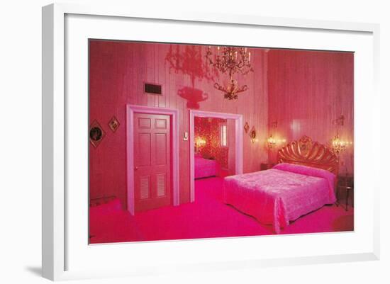 Hot Pink Fantasy Bedroom-null-Framed Art Print