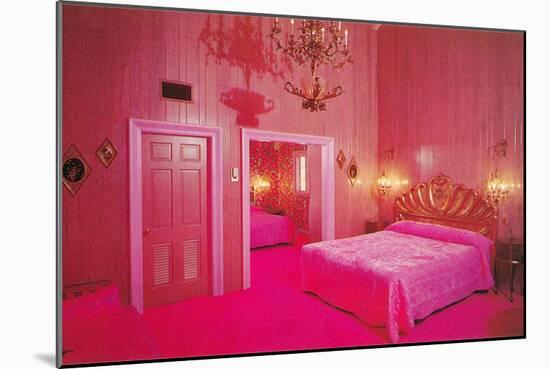 Hot Pink Fantasy Bedroom-null-Mounted Art Print