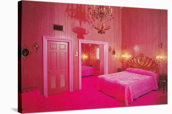 Hot Pink Fantasy Bedroom-null-Stretched Canvas
