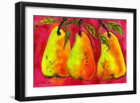 Hot Pink Pear Art-Blenda Tyvoll-Framed Art Print