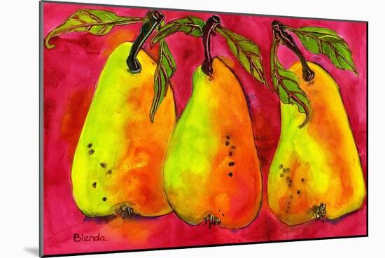 Hot Pink Pear Art-Blenda Tyvoll-Mounted Art Print
