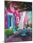Hot Pink Terrace (Oil on Board)-William Ireland-Mounted Giclee Print