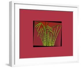 Hot pink tropical Grass-null-Framed Art Print