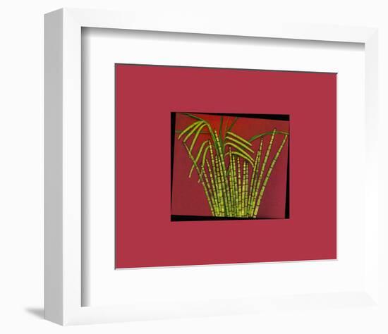 Hot pink tropical Grass-null-Framed Art Print