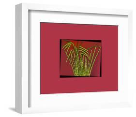 Hot pink tropical Grass-null-Framed Art Print