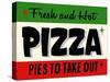 Hot Pizza Horiz-Retroplanet-Stretched Canvas