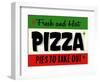 Hot Pizza Horiz-Retroplanet-Framed Giclee Print