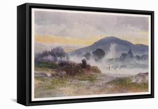 Hot Pools Near Ngongotaha Mountain-F. Wright-Framed Stretched Canvas