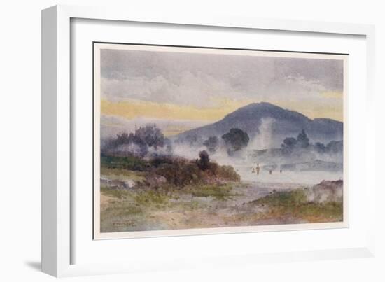 Hot Pools Near Ngongotaha Mountain-F. Wright-Framed Art Print